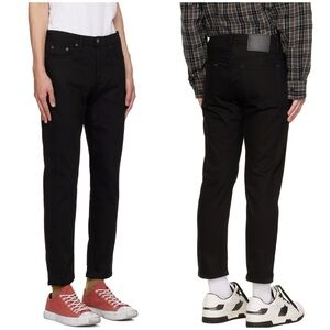 NWT Acne Studio River Stay Black Jeans Straight Leg Crop Sz 33